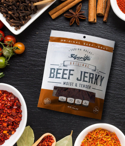 Sharifa Halal Beef Jerky, Original, 2.85 oz. per bag