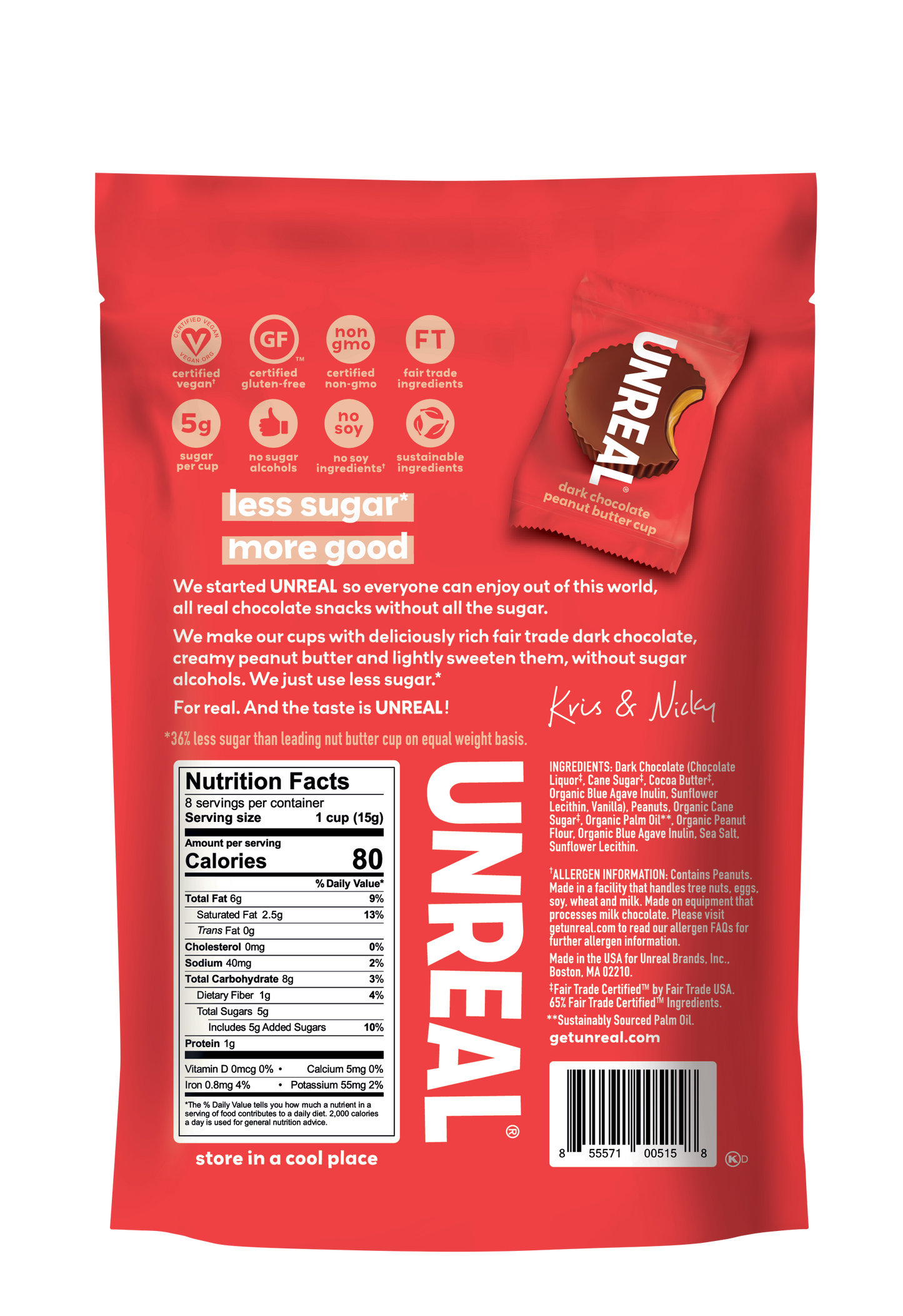 Dark Chocolate Peanut Butter Cups 4.2 oz