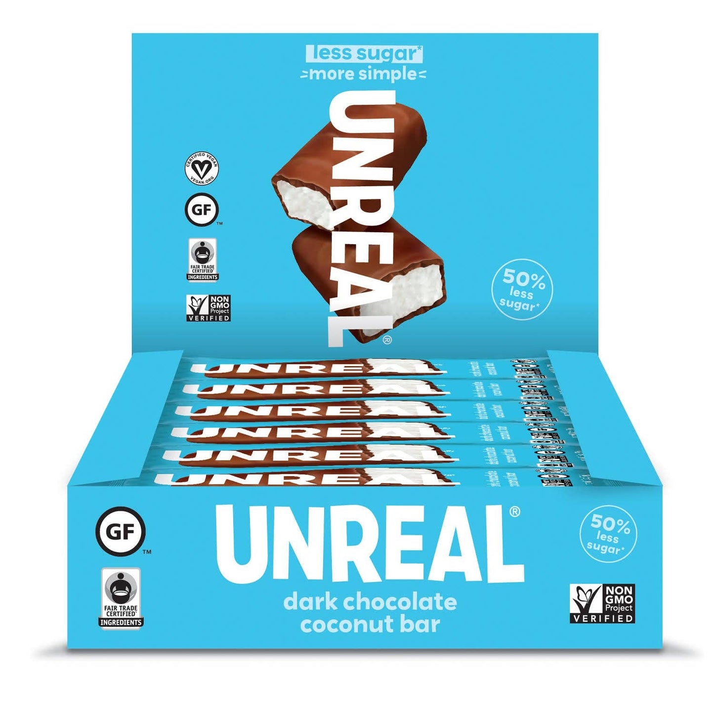 Dark Chocolate Coconut Bar Snack Size - 12 Count