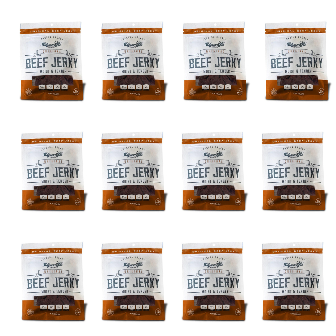Sharifa Halal Beef Jerky, Original, 2.85 oz. per bag