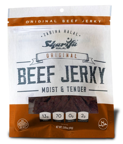 Sharifa Halal Beef Jerky, Original, 2.85 oz. per bag