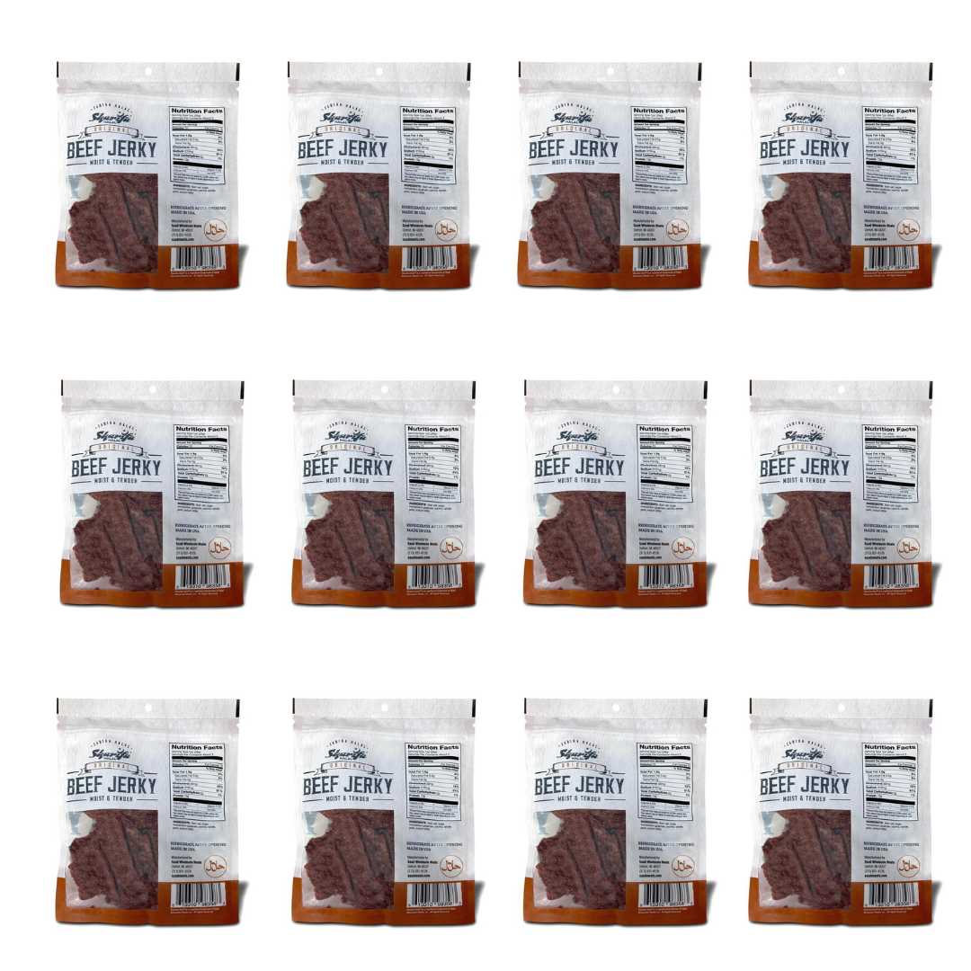 Sharifa Halal Beef Jerky, Original, 2.85 oz. per bag