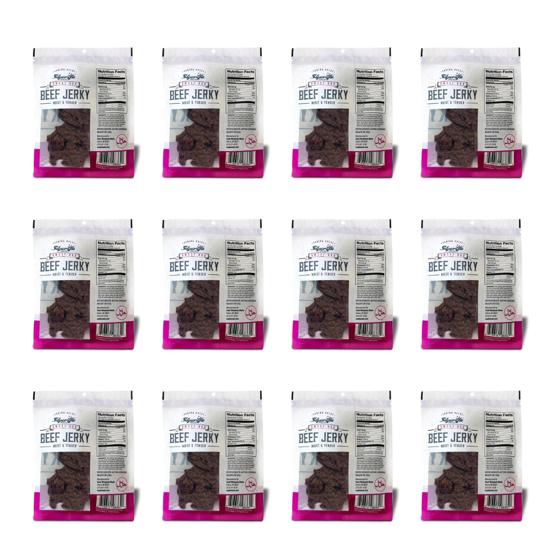 Sharifa Halal Beef Jerky, Sweet BBQ, 2.85 oz. per bag
