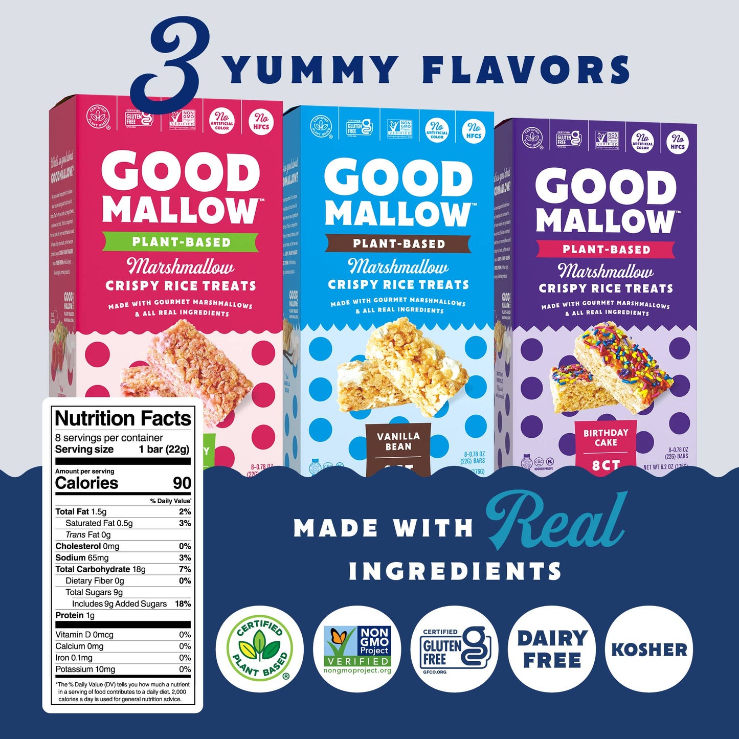 Vegan Rice Crispy Treats Individually Wrapped Box of 8